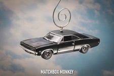 Black 1968 Dodge Charger Custom Christmas Ornament John Wick Adorno Muscle R/T