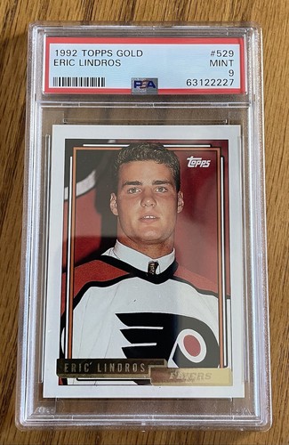 Eric Lindros [Gold] #529 1992 Topps card
