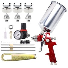 Hvlp Air Paint Spray Gun Kits Gravity Feed Car Auto Primer 1.41.72.0mm Nozzles