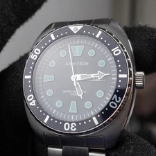 Armitron turtle dive watch fixed bezel 50m water resistance PC33 42mm case size