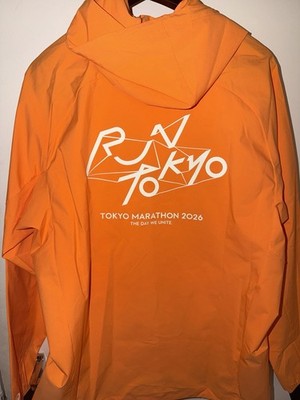 ASICS Tokyo Marathon 2026 Windbreaker Jacket Color: Orange Size