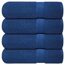 Luxury 100 Ring-Spun Cotton Bath Towels Bath Towels - 4 Pack Tranquil Navy