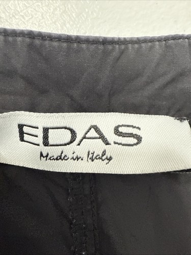 Edas Palazzo Pants Womens XL Black Wide Leg Baggy Minimalist Made in Italy - Picture 9 of 10