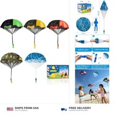 Parachute Toys for Kids 5 Pack Army Men Throwing Flying Indoor Outdoor