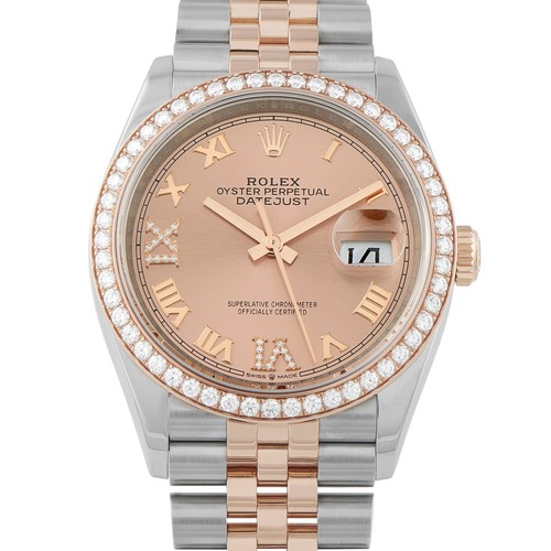 Rolex Datejust 36 Diamond Ros Dial Two-Tone Jubilee Watch 1262...
