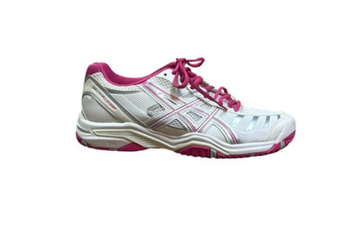 Asics Gel Challenger 9 Womens Size 9.5 Silver White Pink Tennis Shoes Sneakers