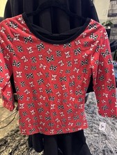 Disney Parks Minnie Mouse bows T-shirt Sz Small red with polkadot bows