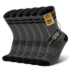 COOVAN 6 Pairs Mens Crew Socks Work Cotton Athletic Running Thin Socks Casual...
