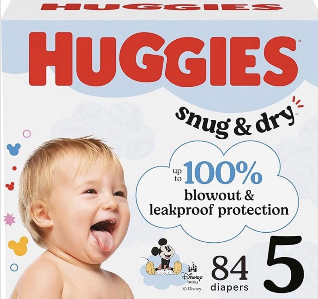 S Snug & Dry Baby Diapers Size 5 27+ Lbs 84 Count