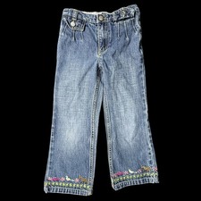 Vintage Y2K 2005 Baby Gap Animal Embroidered Denim Pants Size Toddler 4 Years