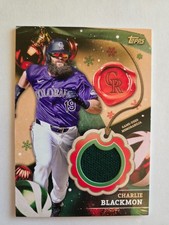 2024 Topps Holiday Baseball GAME USED RELIC RC-CB Charlie Blackmon, Rockies