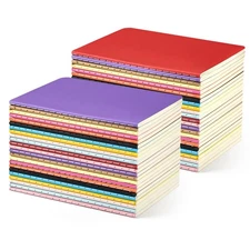 48 Pack Colorful Pocket Notebooks Journals Bulk A6 Size Lined Travel Set Subj...