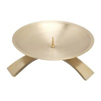 DreifußLeuchter Ø9,5Cm Mit Dorn Klein Messing Gold Kerzenleuchter Altarleuchter