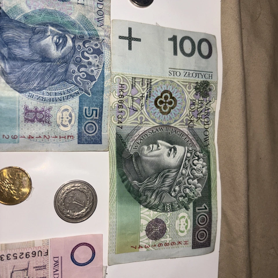 Juego de billetes de zloty de 10 a 100 monedas del Banco Nacional de Polonia 1994 Foto 2 de 4