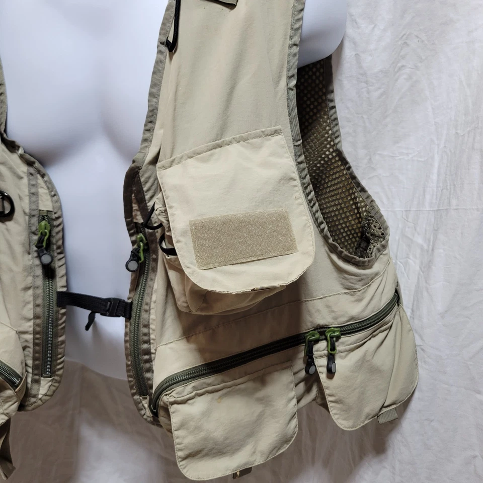 Chaleco de Pesca con Mosca Patagonia River Master Talla XL Beige Malla Bolsillos con Cremallera Foto 4 de 4