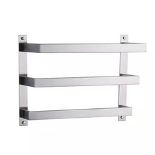 16 In. Wall Mount 3-Tier Towel Rack SUS304 Stainless Steel Hidden Screws Brushed