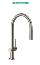 Hansgrohe Talis N Pull Down Kitchen Faucet - Steel Optic 72800801
