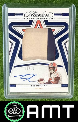 Tee Higgins Patch Auto 2025 Panini National Treasures Collegiate Flawless 7/15