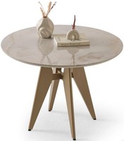 Couchtisch Modern Wohnzimmer Beige Rund Elegant Stilvoll Komfort Neu
