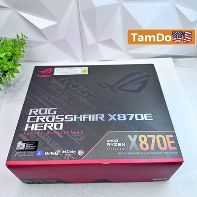 ASUS ROG Crosshair X870E Hero AM5 Motherboard | X870E | DDR5 | PCIe 5.0 | WiFi 7