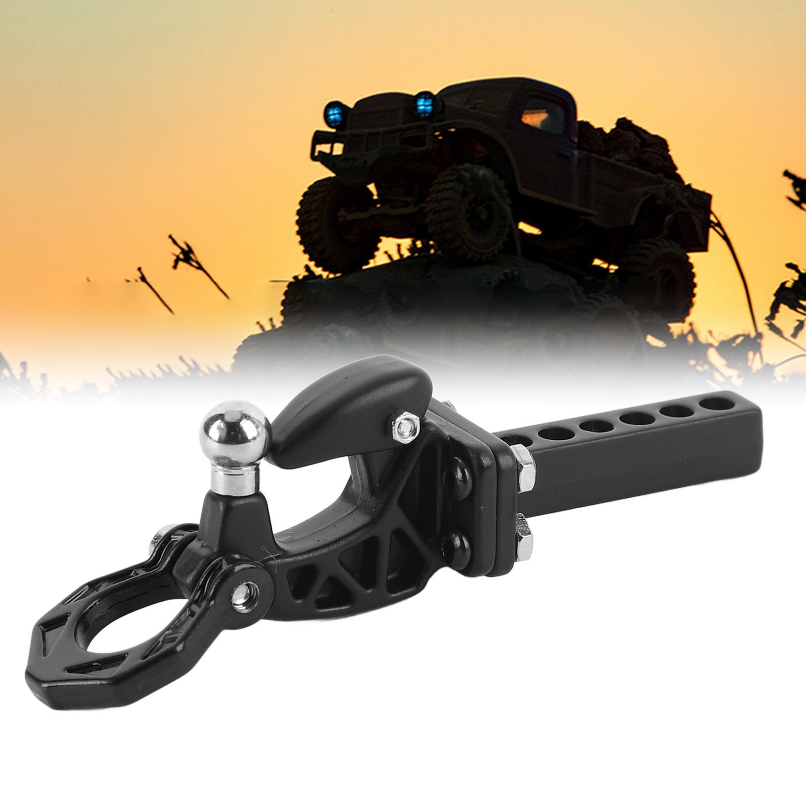 RC Trailer Hitch Tow Hook Aluminum Metal Trailer Hitch Receiver For SCX10 RC