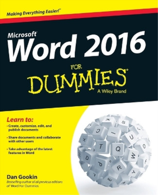 Word 2016 For Dummies, Gookin, Used; Very Good  Book