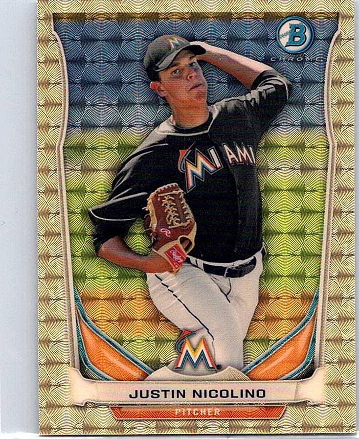 2014 Bowman Chrome Justin Nicolino Scout Top 5 Mini Superfractors /1 RC 1 of 1