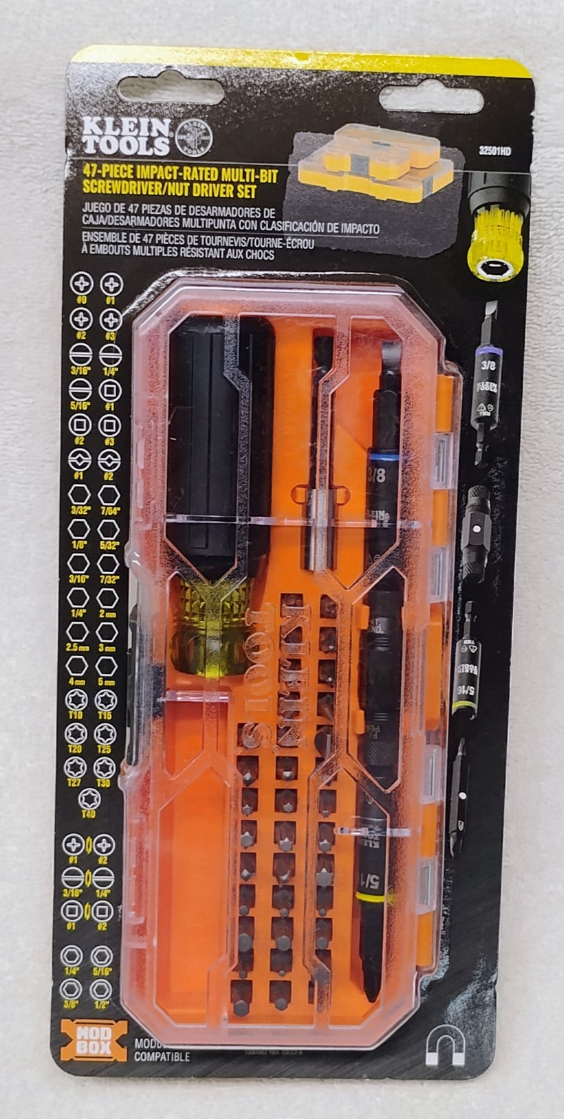 Klein 32501HD KNECT Impact-Rated Multi-Bit Screwdriver/Nut Driver 47 piece Set