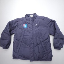 Vintage Adidas Goose Down Parka Mens XL Purple USA Bobsled Skeleton Team Y2K