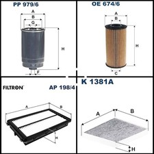 Filtron Filterset, Inspektionspaket für Kia SORENTO III OPTIMA Sportswagon