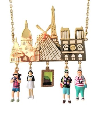 Les Nereides Paris Skyline  Pendent Necklace. RRP £185. BNWT