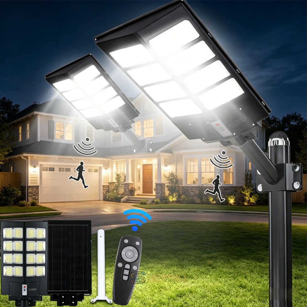 8700W Commercial Solar Street Lights Outdoor Dusk to Dawn Super Bright Aluminium