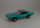 HOT WHEELS REDLINE CUSTOM T-BIRD, METALLIC AQUA, BLACK ROOF, USA, NICE, ORIGINAL