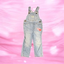 Vintage OshKosh B'Gosh Bib Overalls Size 2T Vestbak Denim Blue USA Made ๐