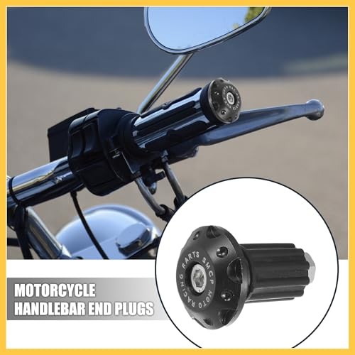 1 Pair 7/8" 22mm Motorcycle Hand Grips Handlebar End Slider Caps Plugs - Picture 2 of 6