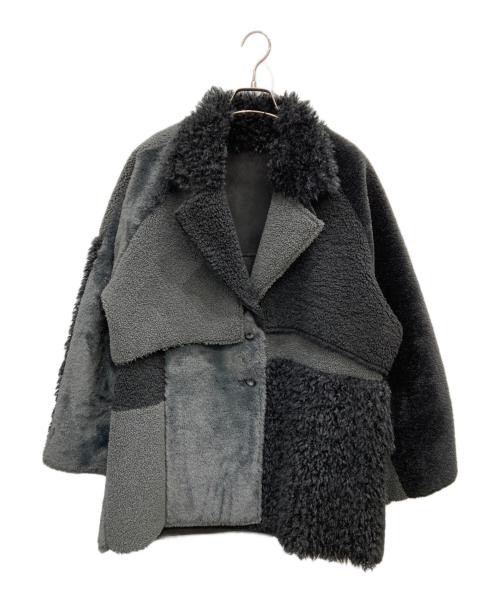 Ameri Women's Oversized Patchwork Shearling Coat … - image 1