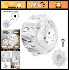 Replacement Faucet Handle Kit - Compatible with Delta RP2391, Clear Knob, Acryli