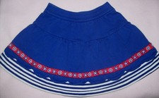 Girl SMALL: Vintage GYMBOREE Navy Blue "SOUTH SEAS" Line: SKIRT 1995