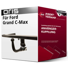 Für Ford Grand C-Max DXA/CB7, DXA/CEU (Oris) Anhängerkupplung vertikal abnehmbar