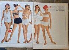 1964 Women's Rose Marie Reid swimsuits Two Page Vintage fashion ad