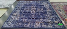 NAVY/CREME 8'-0" x 10'-0" Damaged Binding Rug Reduced Price 1172796470 CHL411N-8