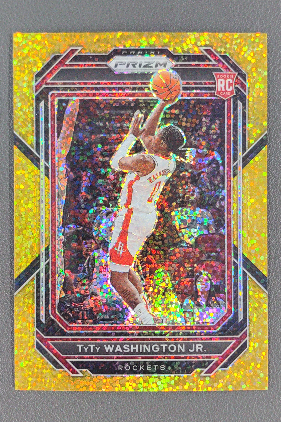 2022-23 Panini Prizm Tyty Washington Jr. Gold Sparkle RC /24 #243 SSP