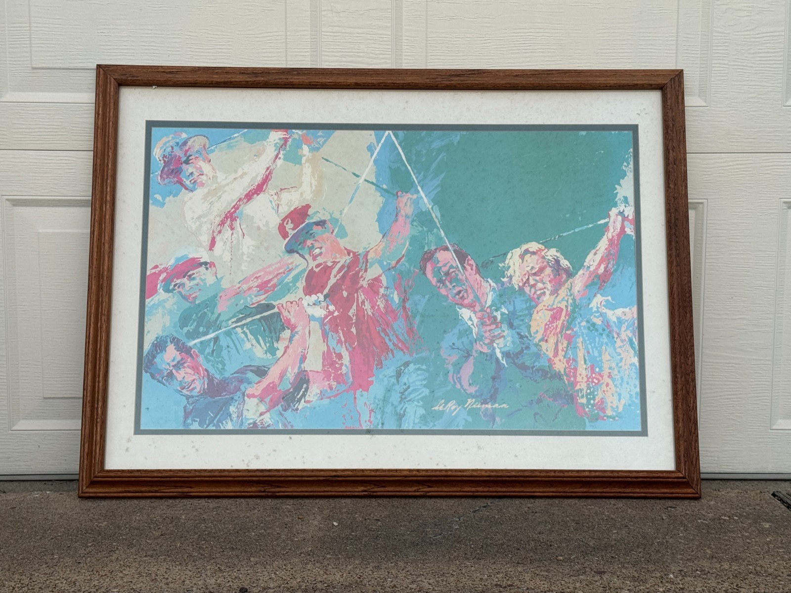 Legends Of Golf serigraph by LeRoy Neiman Professionally matted solid wood Frame