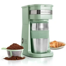 Mixpresso Green Personal Single Serve Coffee Maker with 14oz Travel... Fast Ship