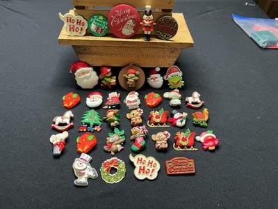 Large Lot of 35 Vintage Christmas Hallmark Lapel Pins