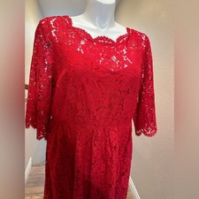 Lane Bryant 18 Woman s Beautiful Red Lace Dress With Lining