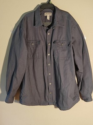 Duluth Trading Co Jacket Gray Snap Button Fleece Lined Barn Coat Mens sz 2XL