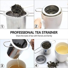 Edelstahl rostfrei Teesieb Teefilter mit Deckel Tassen Kannen