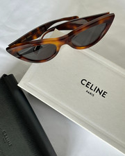 Celine Cat Eye Sunglasses Brown Tortoise w/ Case & Box, Excellent Condition
