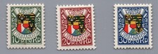 Liechtenstein Michel numéro 75 - 77 pli inutilisé